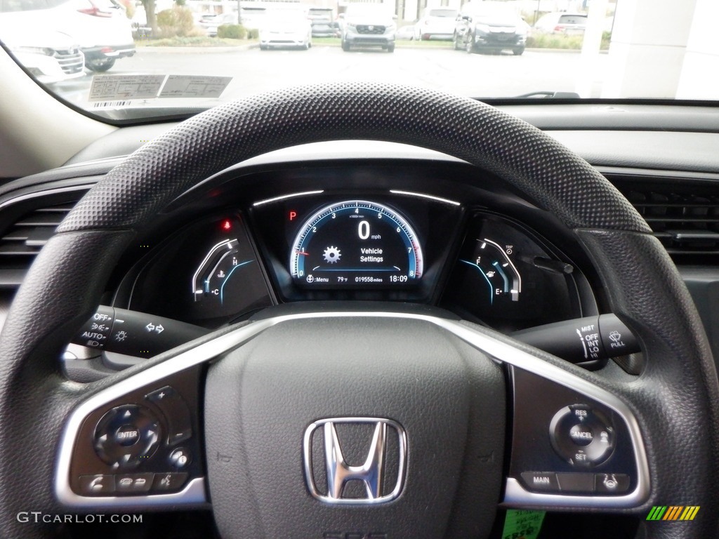 2020 Honda Civic LX Sedan Black Steering Wheel Photo #146622724