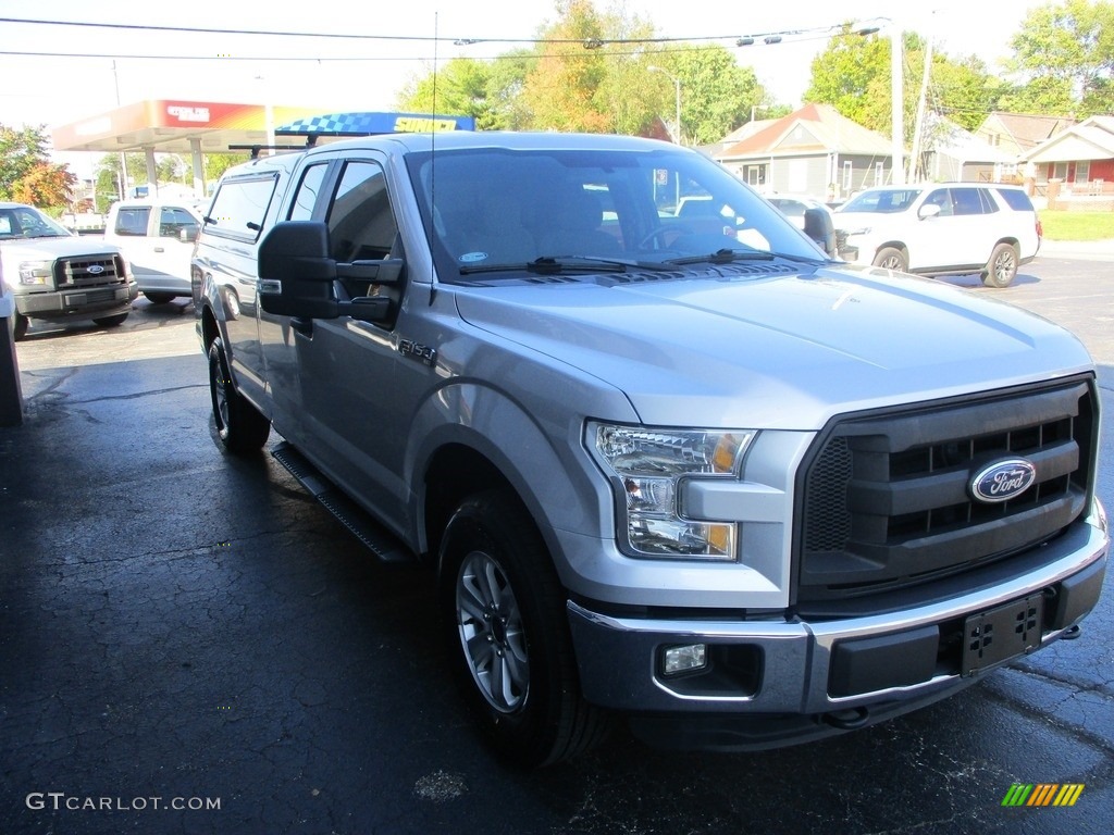 2016 F150 XL SuperCab 4x4 - Ingot Silver / Medium Earth Gray photo #5