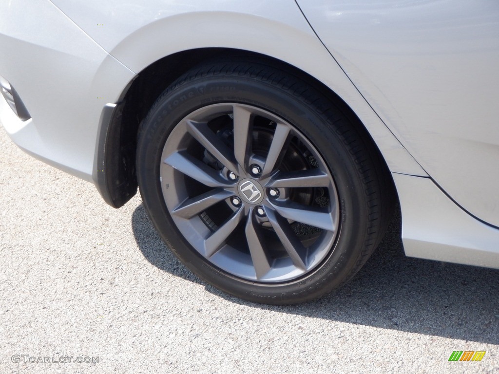 2020 Civic EX Sedan - Lunar Silver Metallic / Black photo #10