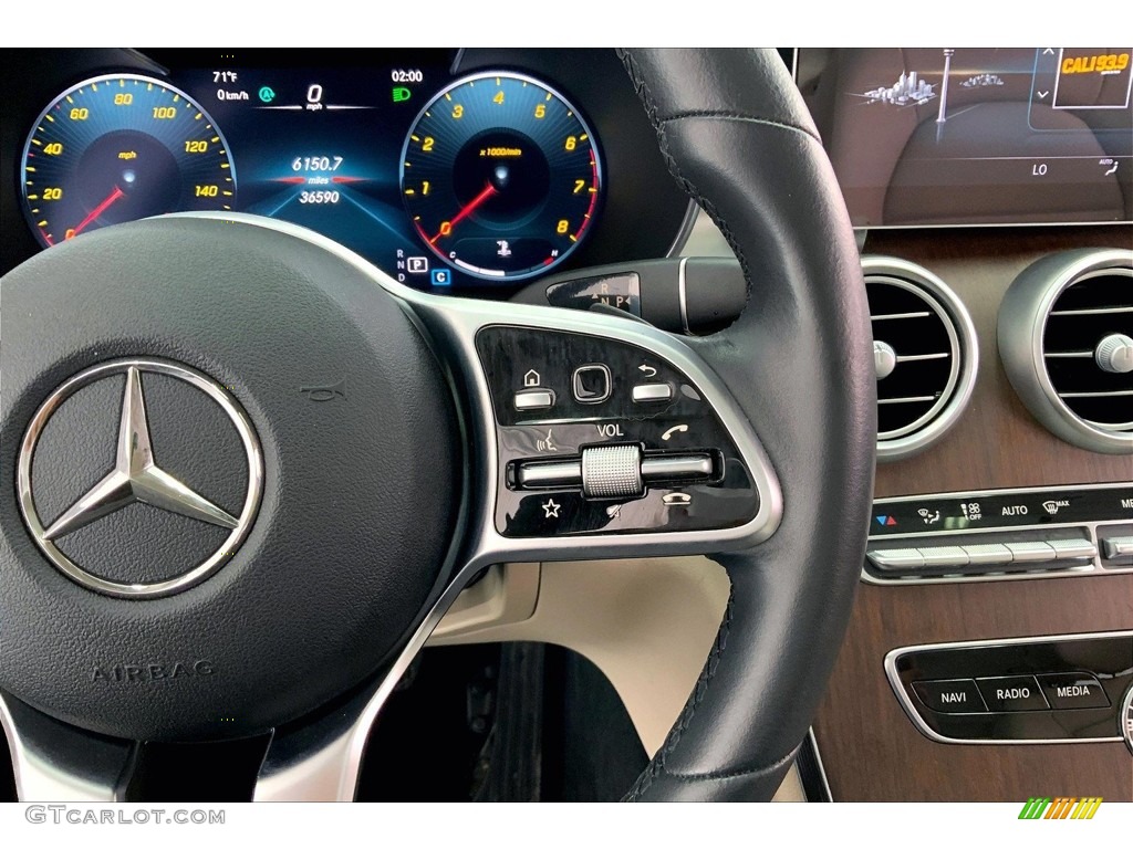 2021 Mercedes-Benz C 300 Sedan Silk Beige Steering Wheel Photo #146623508
