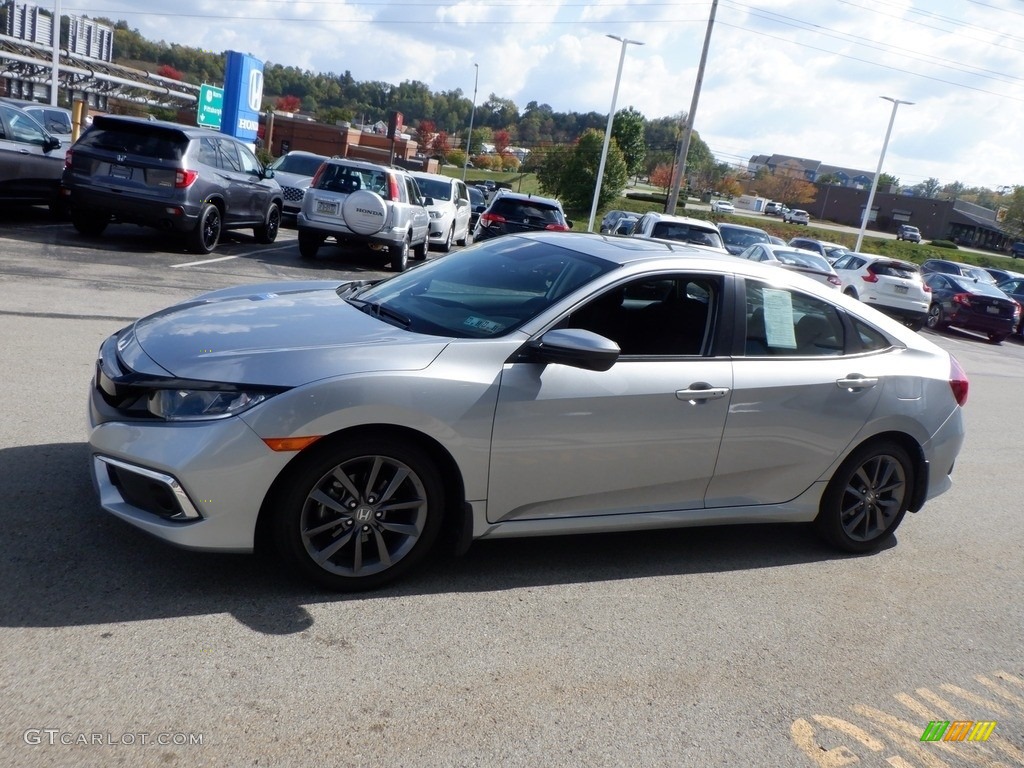 2020 Civic EX Sedan - Lunar Silver Metallic / Black photo #12