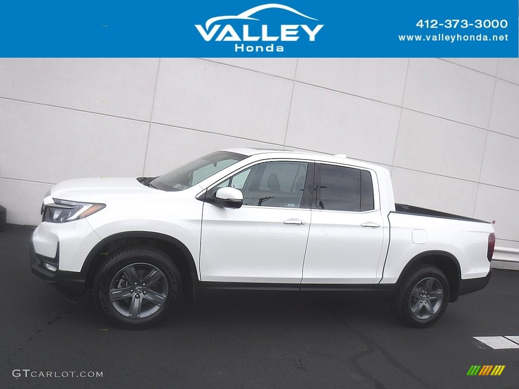 2021 Ridgeline RTL-E AWD - Platinum White Pearl / Black photo #1