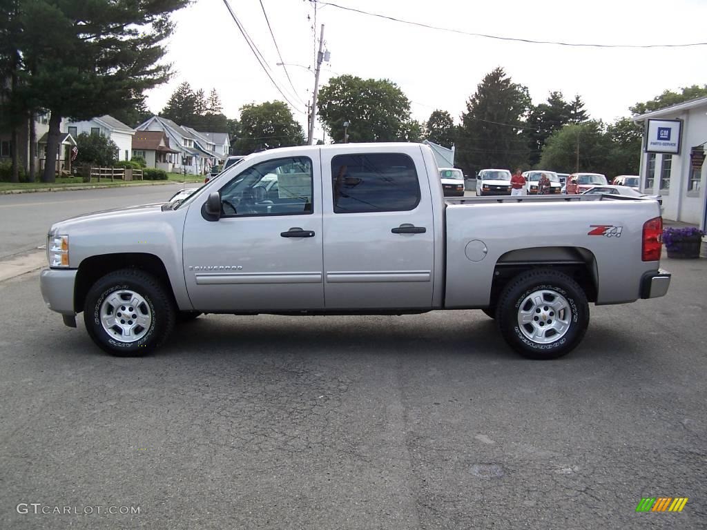 2009 Silverado 1500 LT Crew Cab 4x4 - Silver Birch Metallic / Ebony photo #52