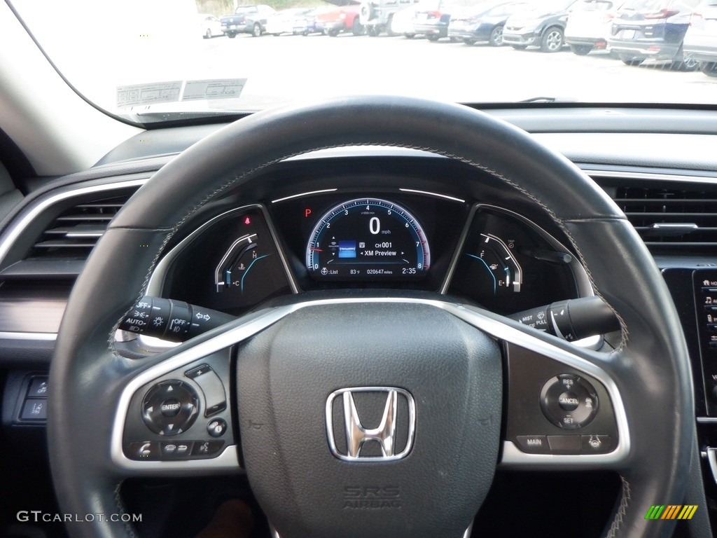 2020 Civic EX Sedan - Lunar Silver Metallic / Black photo #23
