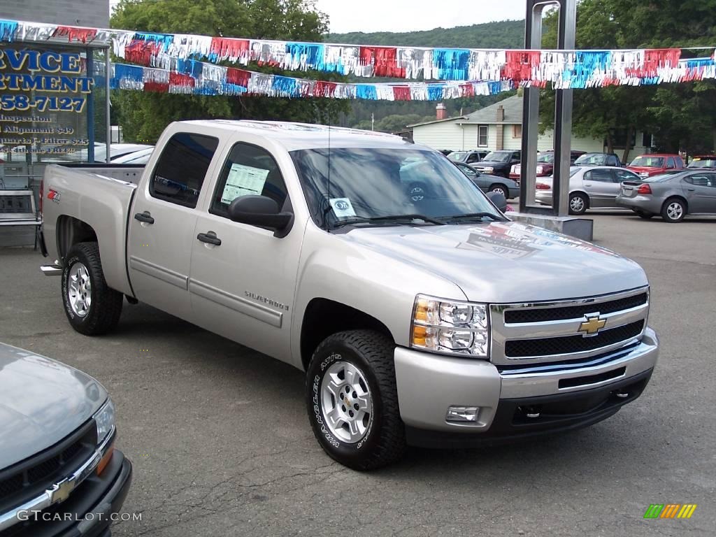 2009 Silverado 1500 LT Crew Cab 4x4 - Silver Birch Metallic / Ebony photo #58