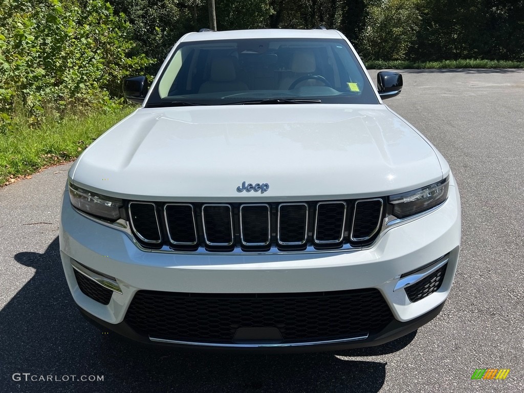 2022 Grand Cherokee Limited 4x4 - Bright White / Global Black/Wicker Beige photo #3