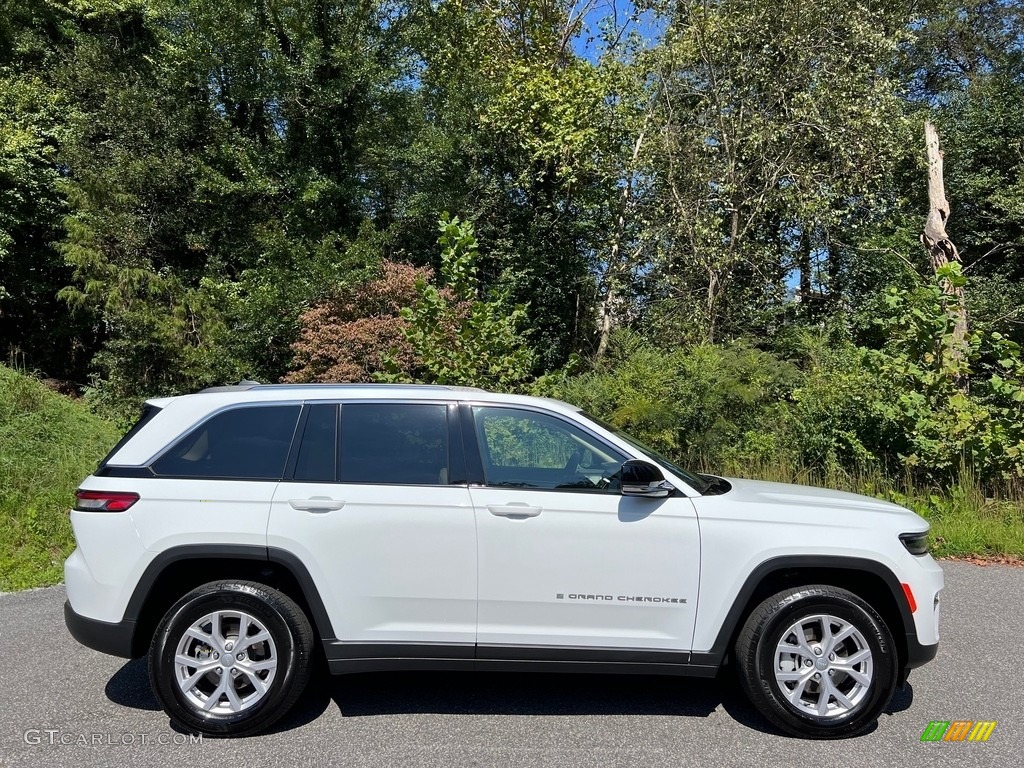 Bright White 2022 Jeep Grand Cherokee Limited 4x4 Exterior Photo #146624650