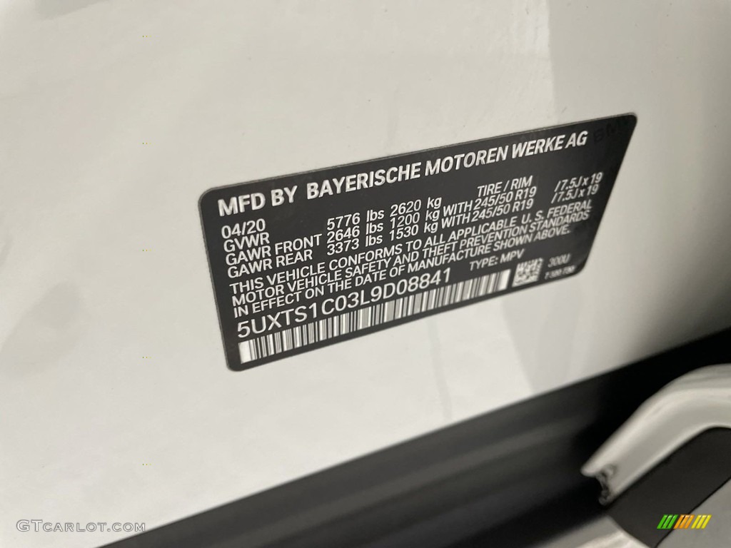 2020 X3 xDrive30e - Alpine White / Mocha photo #37
