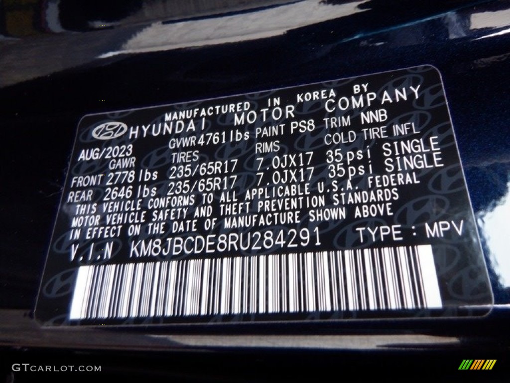 2024 Tucson Color Code PS8 for Deep Sea Photo #146625304