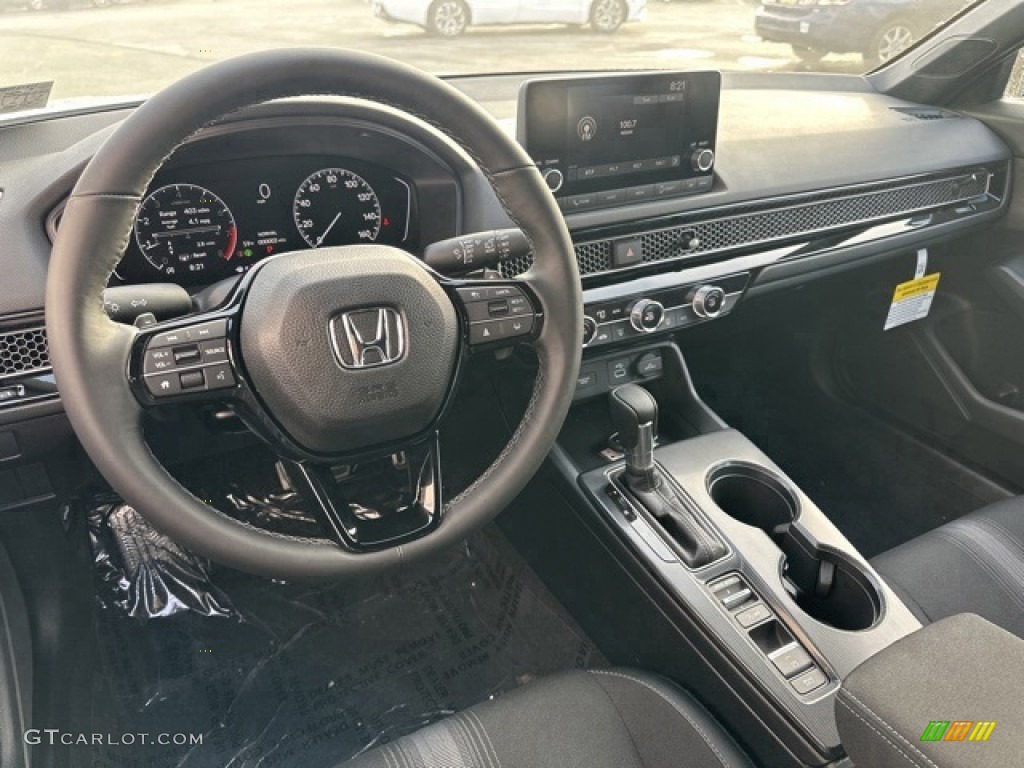 Black Interior 2024 Honda Civic Sport Hatchback Photo #146627623