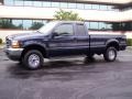 2001 True Blue Metallic Ford F250 Super Duty XLT SuperCab 4x4  photo #4