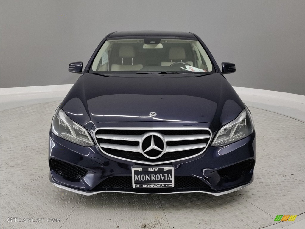 2016 E 350 Sedan - Lunar Blue Metallic / Silk Beige/Espresso Brown photo #2