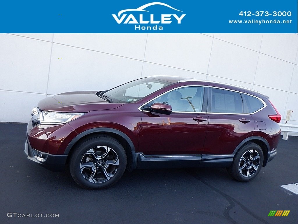 2018 CR-V Touring AWD - Basque Red Pearl II / Gray photo #2