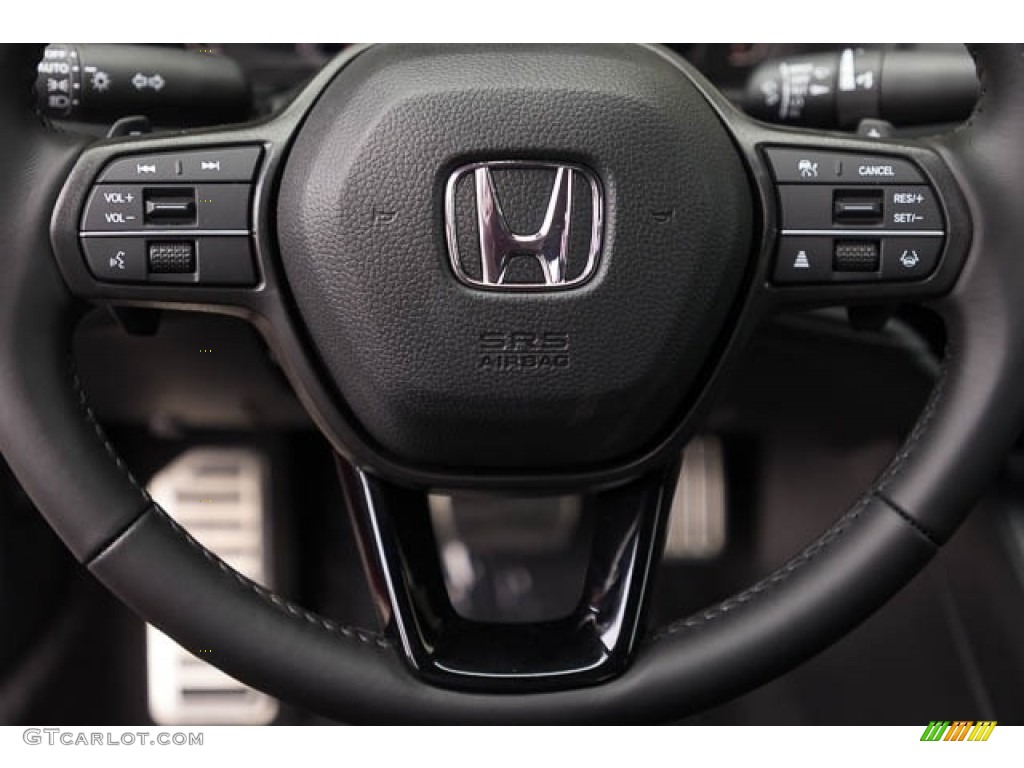 2024 Honda Accord Sport-L Hybrid Black Steering Wheel Photo #146630403