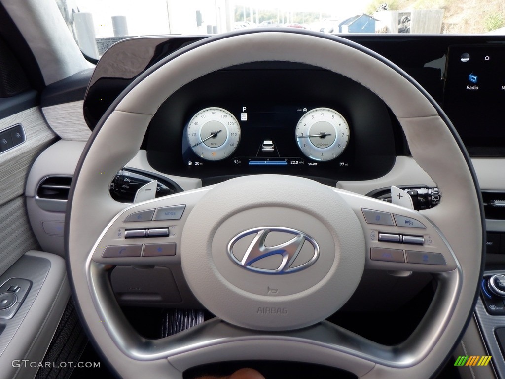 2024 Hyundai Palisade Calligraphy AWD Navy/Beige Steering Wheel Photo #146631615