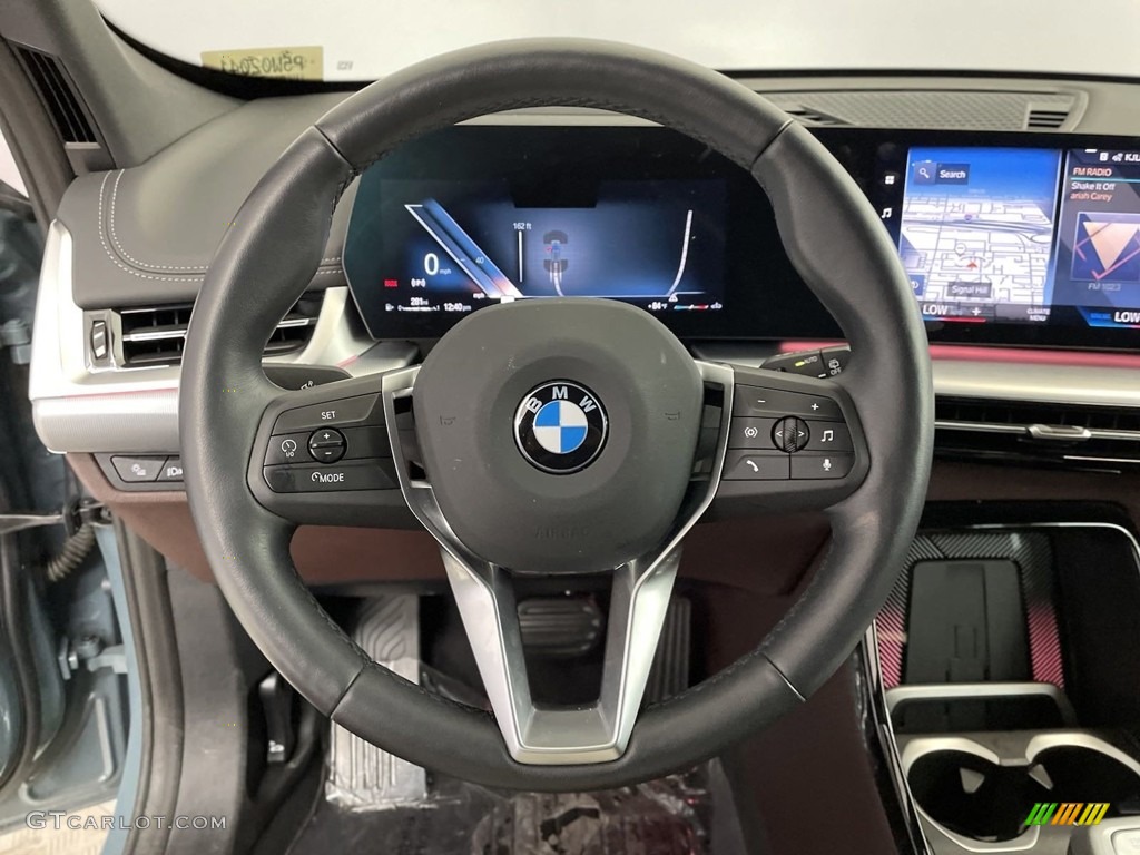 2023 BMW X1 xDrive28i Mocha Steering Wheel Photo #146632417