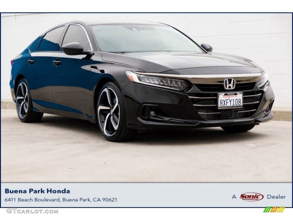 2021 Accord Sport - Crystal Black Pearl / Black photo #1