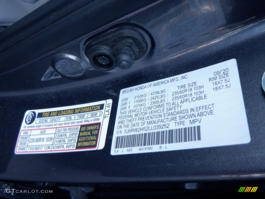 2020 CR-V EX AWD - Modern Steel Metallic / Gray photo #30