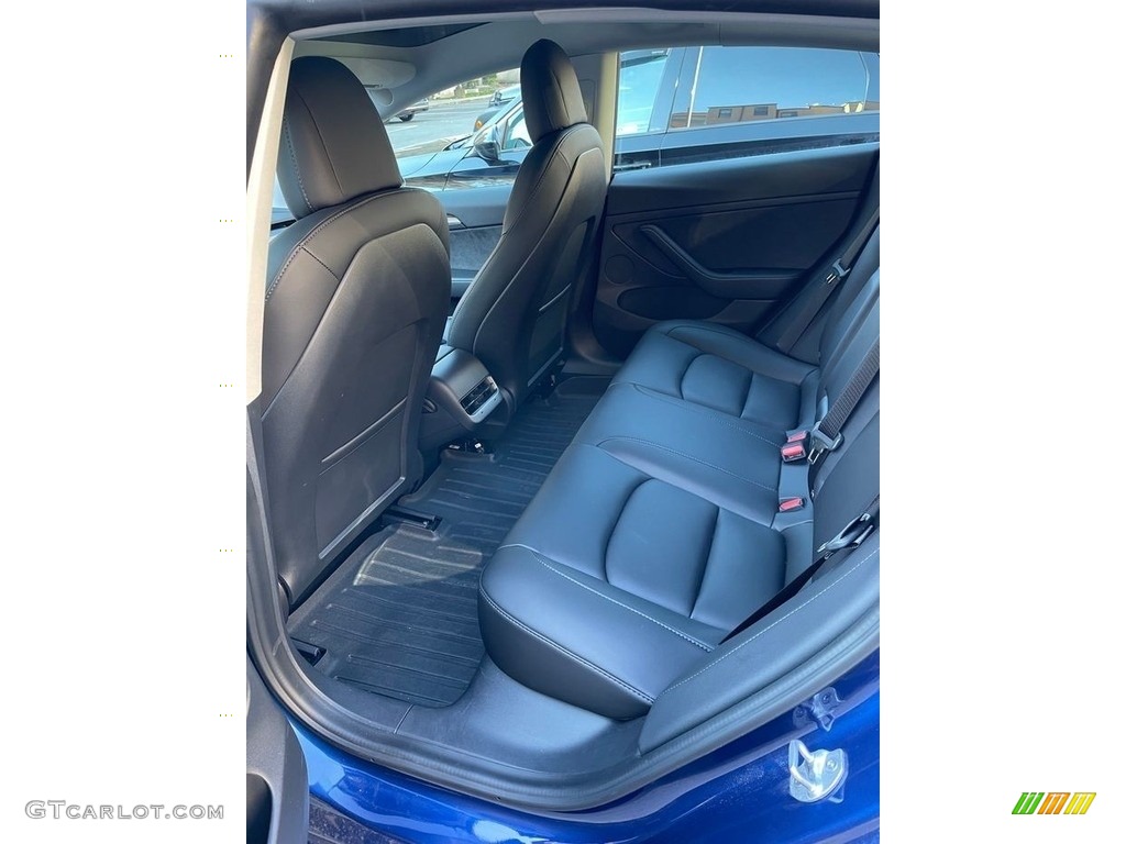 2021 Model 3 Standard Range Plus - Deep Blue Metallic / Black photo #2