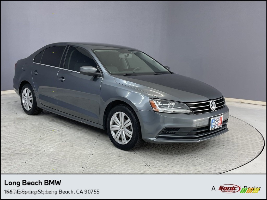 2017 Jetta S - Platinum Gray Metallic / Black/Palladium Gray photo #1