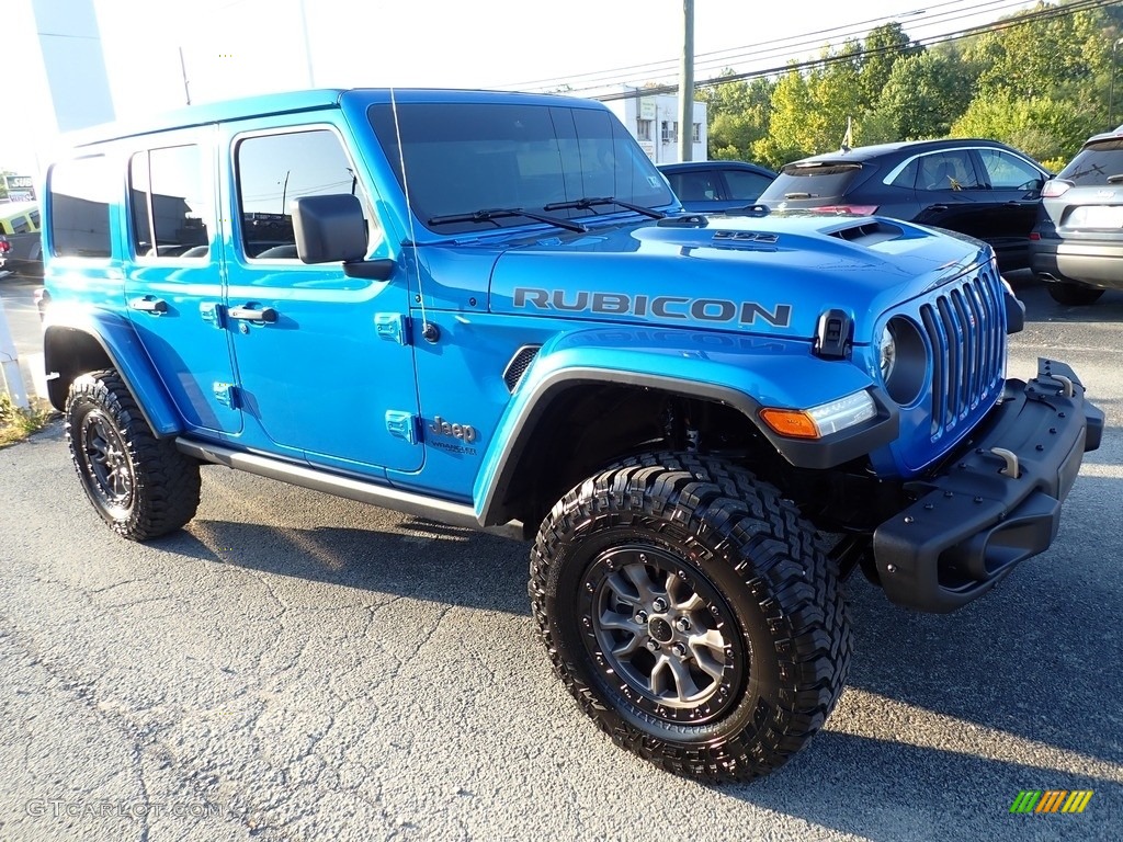 Hydro Blue Pearl 2022 Jeep Wrangler Unlimited Rubicon 392 4x4 Exterior Photo #146634775