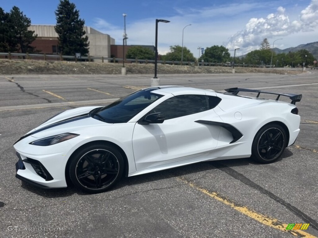 Arctic White 2021 Chevrolet Corvette Stingray Coupe Exterior Photo #146635237