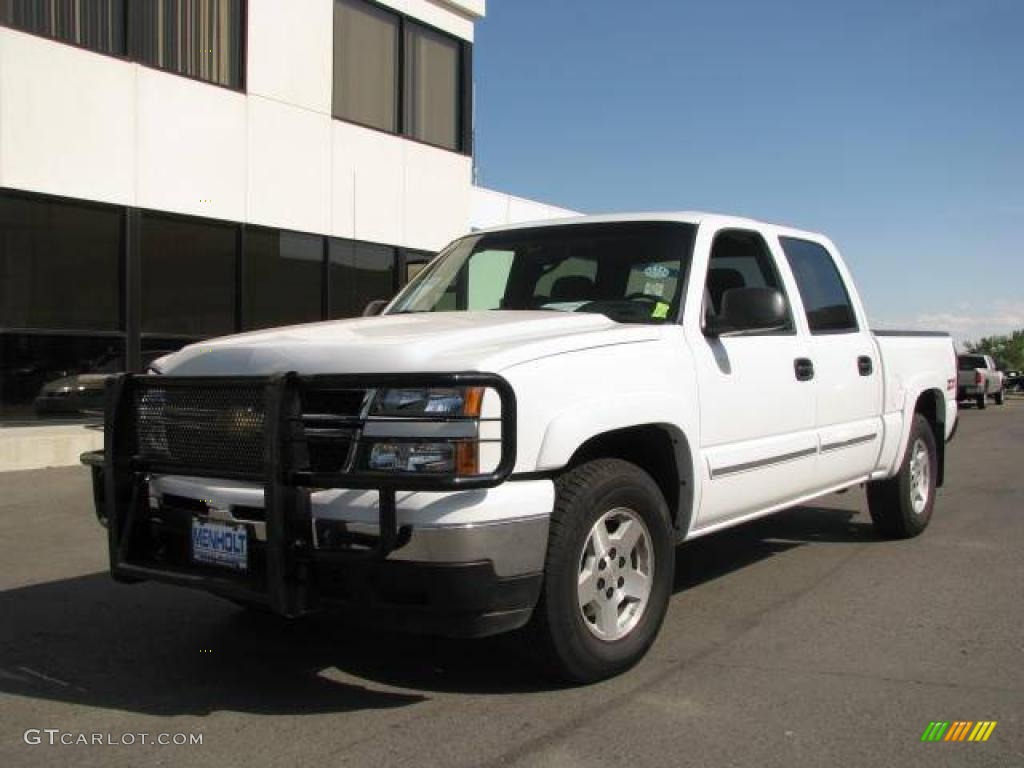 2006 Silverado 1500 LT Crew Cab 4x4 - Summit White / Dark Charcoal photo #2