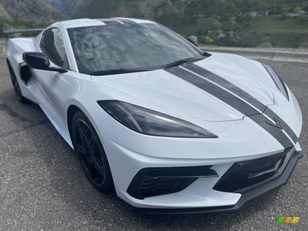 Arctic White 2021 Chevrolet Corvette Stingray Coupe Exterior Photo #146635835