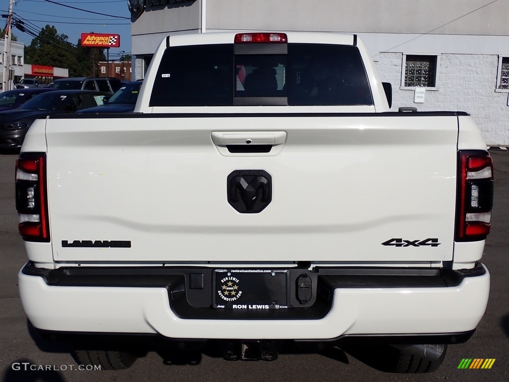 2024 3500 Laramie Night Edition Mega Cab 4x4 - Pearl White / Black photo #4