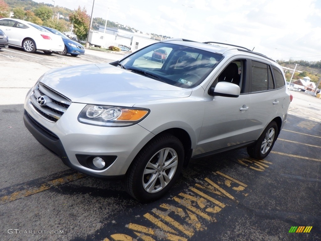 2012 Santa Fe Limited V6 AWD - Moonstone Silver / Cocoa Black photo #4