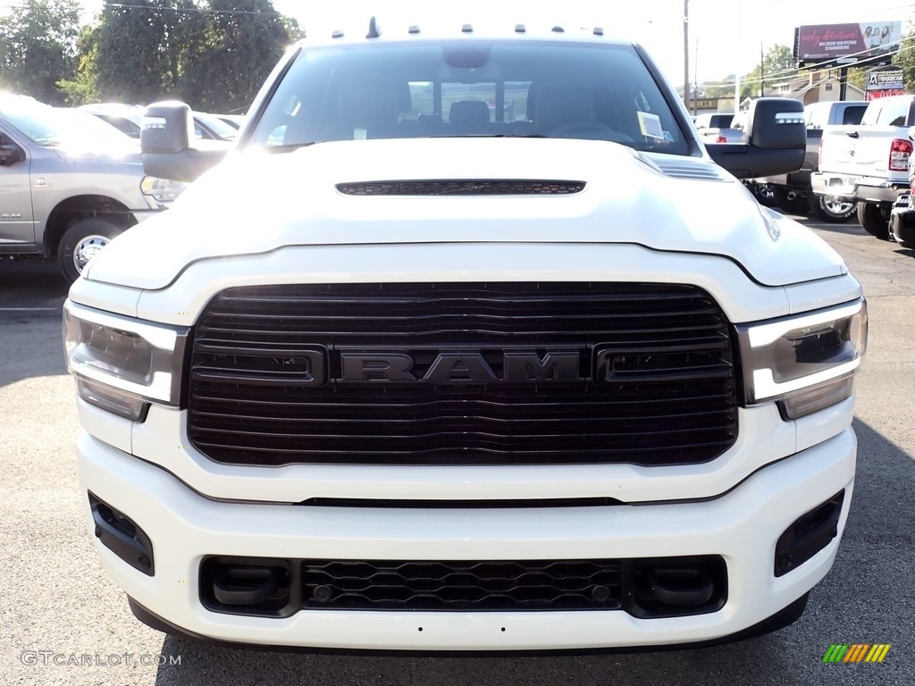 2024 3500 Laramie Night Edition Mega Cab 4x4 - Pearl White / Black photo #9