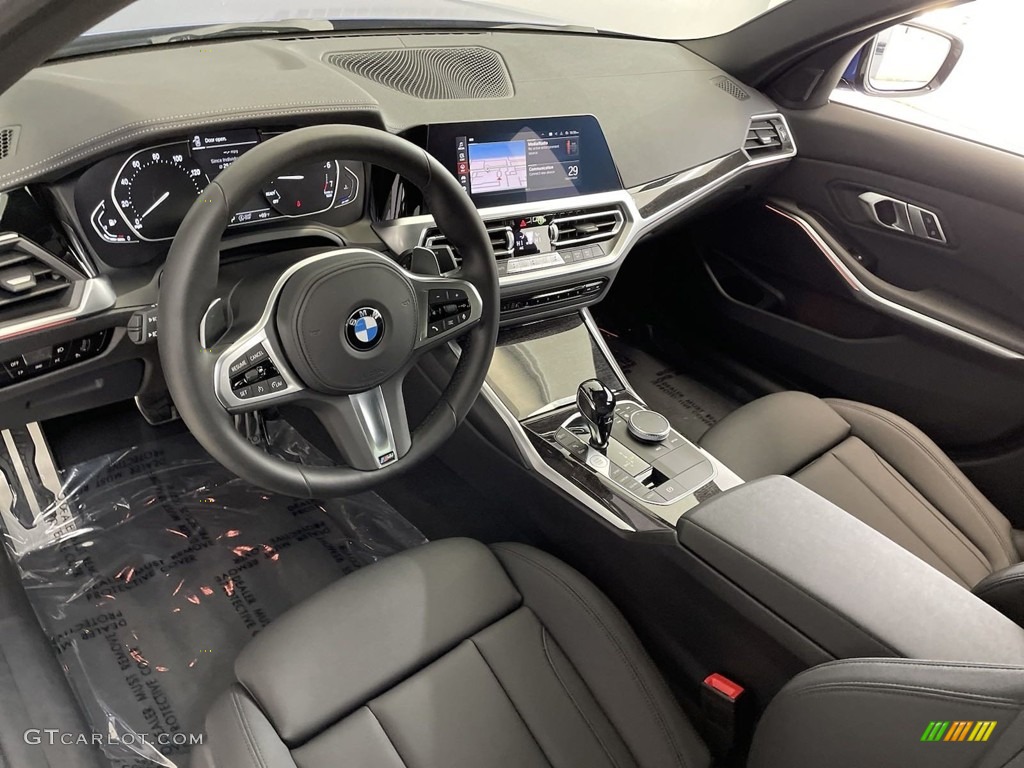 Black Interior 2021 BMW 3 Series 330i Sedan Photo #146636770
