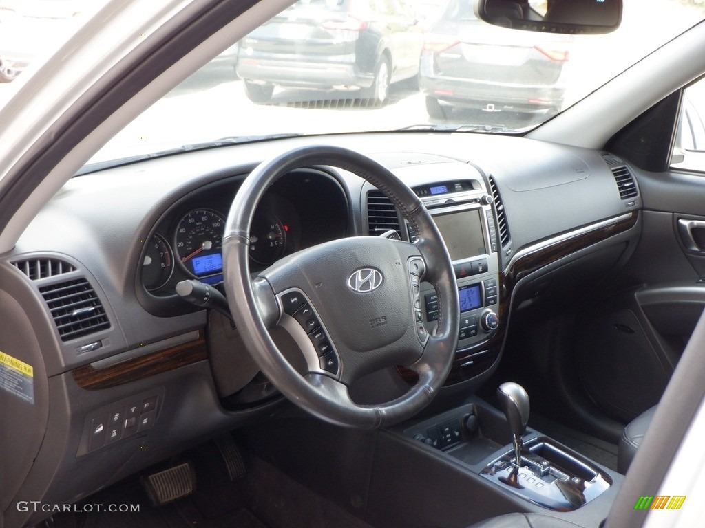 2012 Santa Fe Limited V6 AWD - Moonstone Silver / Cocoa Black photo #11
