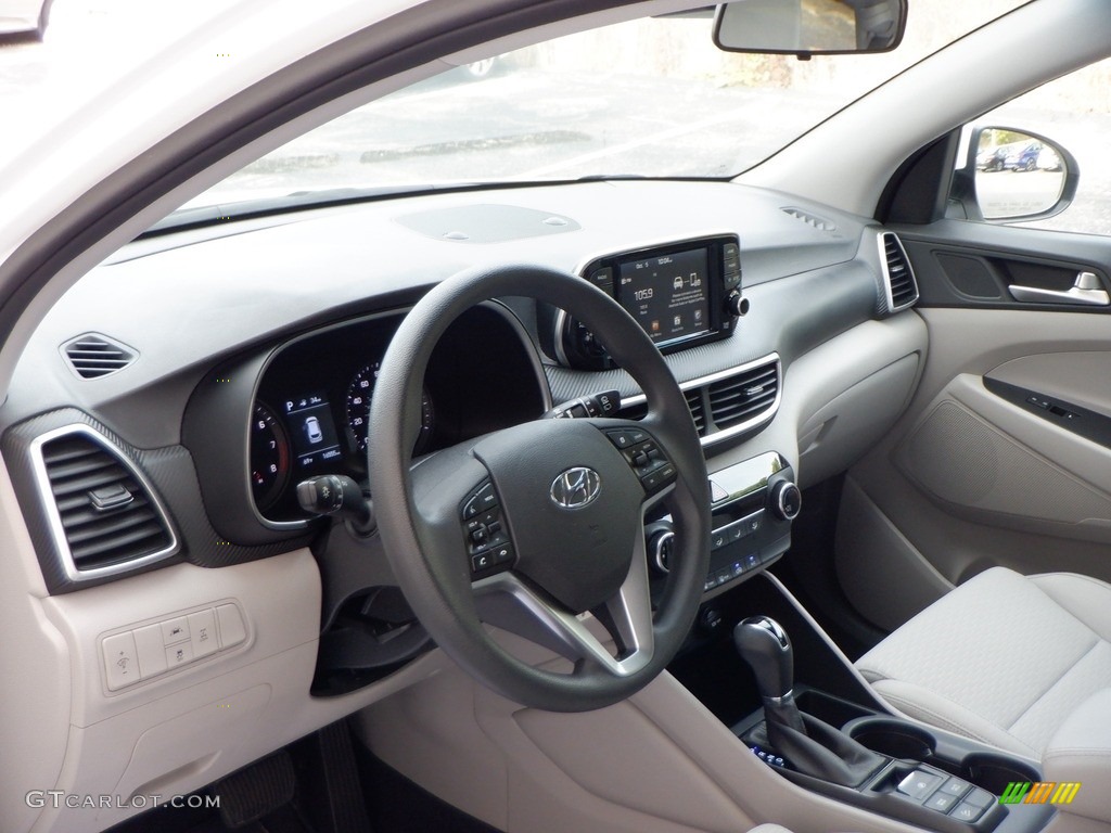 2020 Tucson SE AWD - Cream White Pearl / Gray photo #9