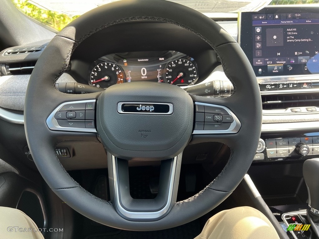 2023 Jeep Compass Latitude 4x4 Black Steering Wheel Photo #146639374