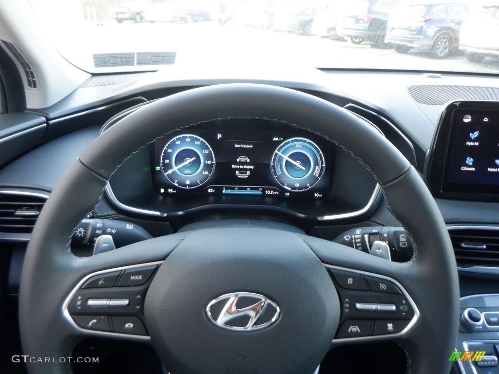 2023 Hyundai Santa Fe Hybrid SEL Premium AWD Black Steering Wheel Photo #146639677