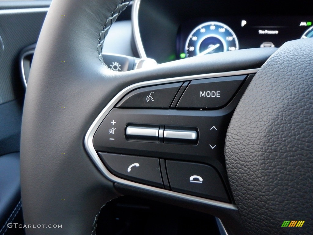 2023 Hyundai Santa Fe Hybrid SEL Premium AWD Black Steering Wheel Photo #146639695