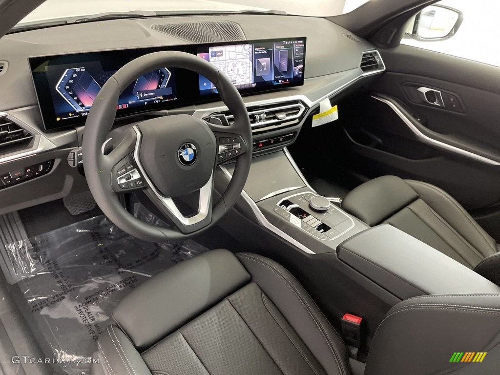 Black Interior 2024 BMW 3 Series 330i Sedan Photo #146640067