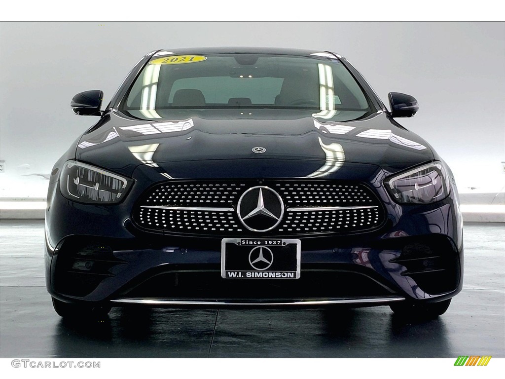 2021 E 350 Sedan - Lunar Blue Metallic / Macchiato Beige/Black photo #2