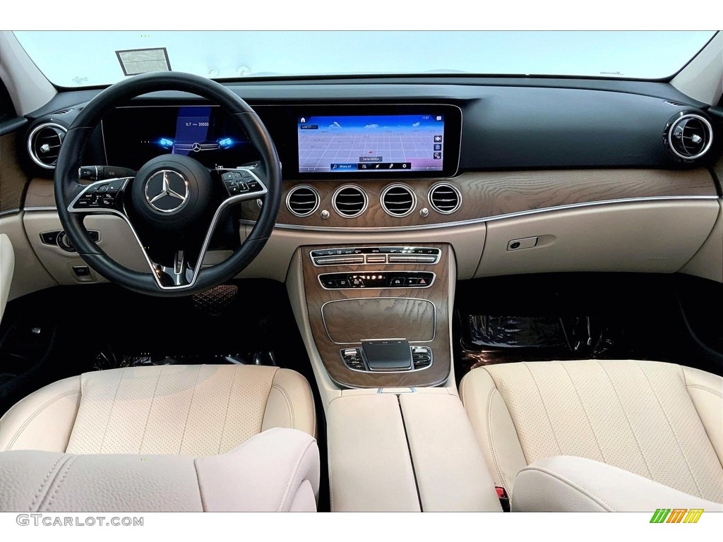 Macchiato Beige/Black Interior 2021 Mercedes-Benz E 350 Sedan Photo #146640355