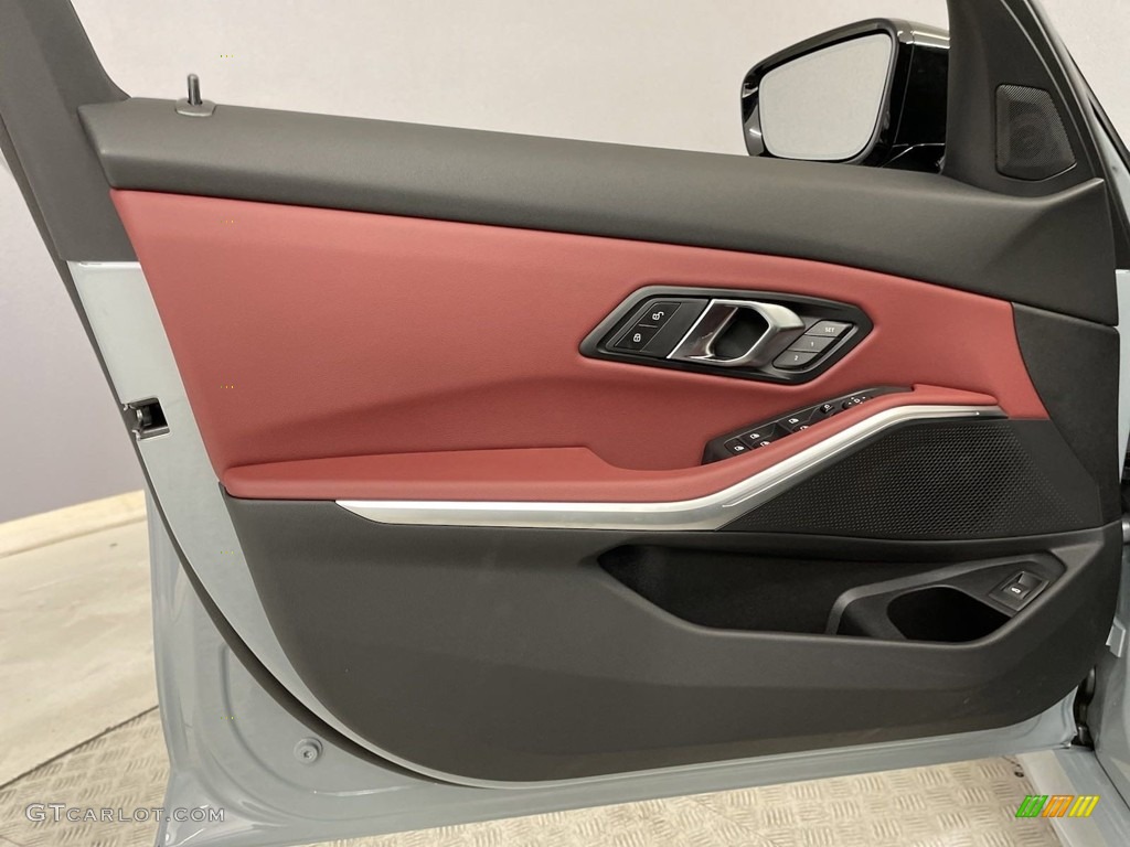 2024 BMW 3 Series 330i xDrive Sedan Tacora Red Door Panel Photo #146640574