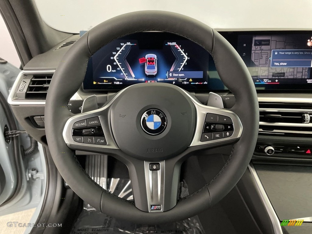 2024 BMW 3 Series 330i xDrive Sedan Tacora Red Steering Wheel Photo #146640658