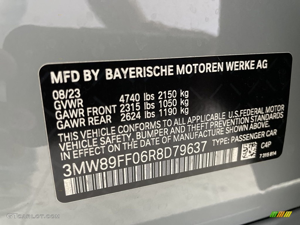 2024 BMW 3 Series 330i xDrive Sedan Color Code Photos