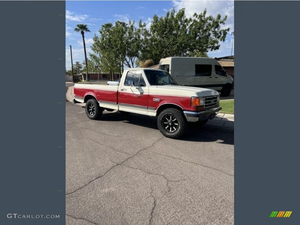 Colonial White 1989 Ford F250 XL Regular Cab Exterior Photo #146641345