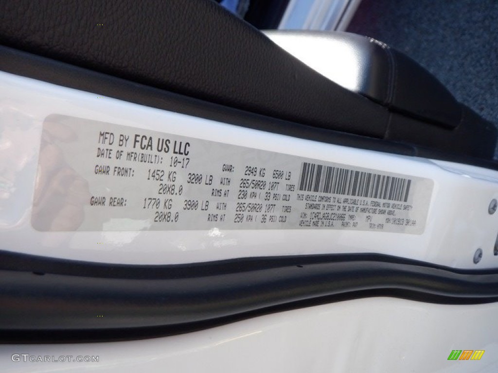 2018 Durango SXT Anodized Platinum AWD - White Knuckle / Black photo #31