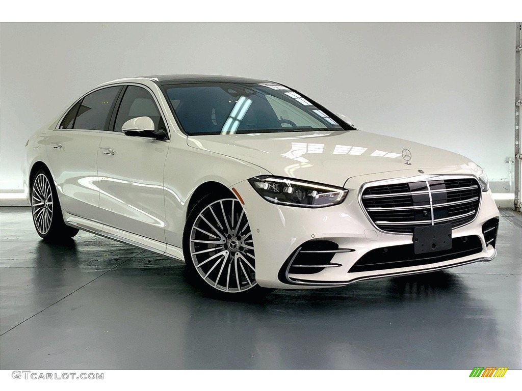 Diamond White 2023 Mercedes-Benz S 580 4Matic Sedan Exterior Photo #146642683