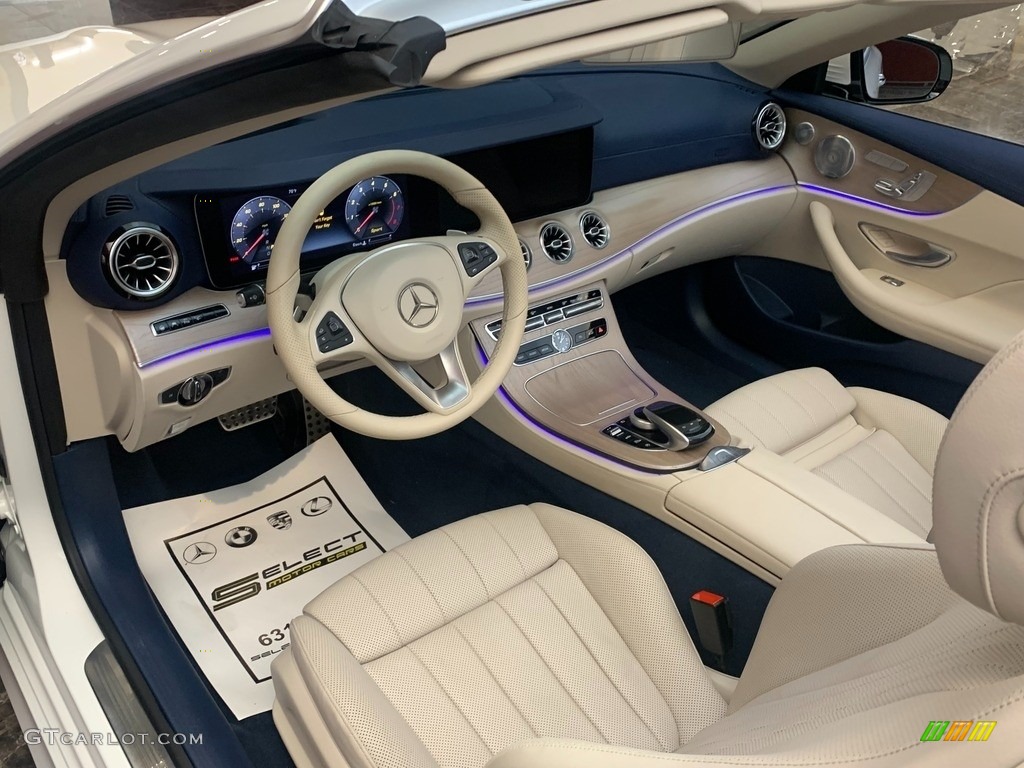 2018 E 400 Convertible - designo Diamond White Metallic / Macchiato Beige/Yacht Blue photo #9