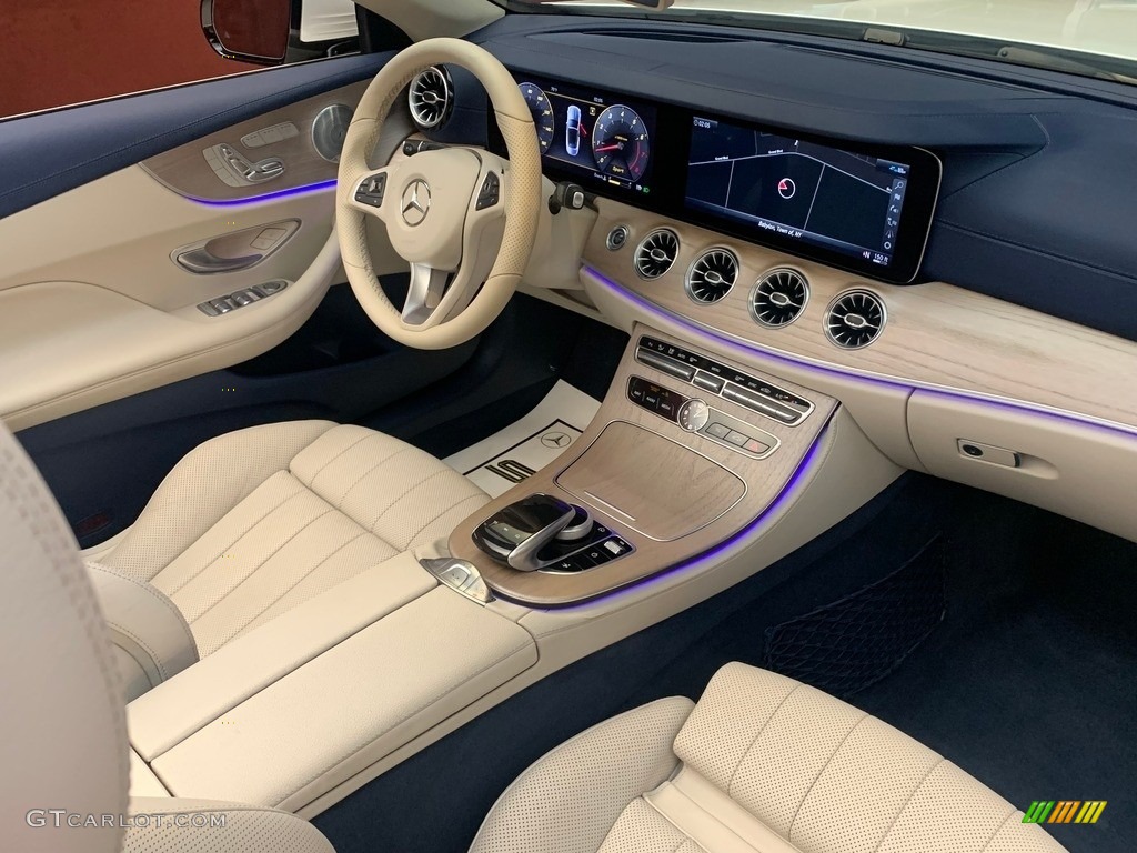 Macchiato Beige/Yacht Blue Interior 2018 Mercedes-Benz E 400 Convertible Photo #146643928
