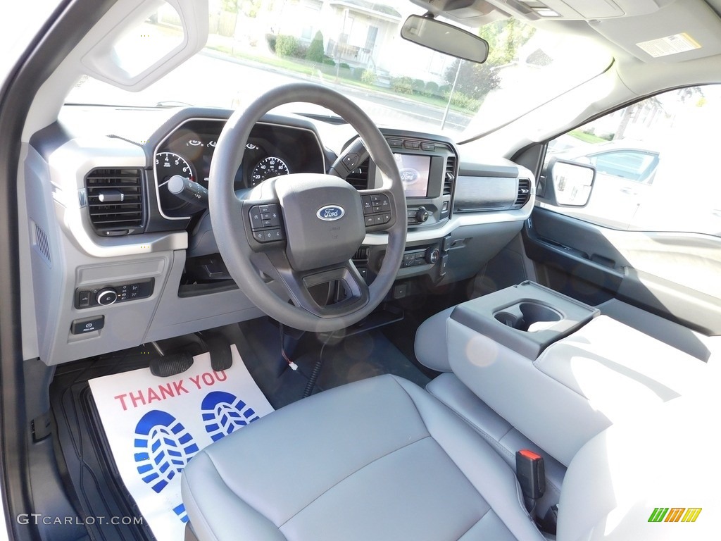 Medium Dark Slate Interior 2021 Ford F150 XL Regular Cab 4x4 Plow Truck Photo #146644018