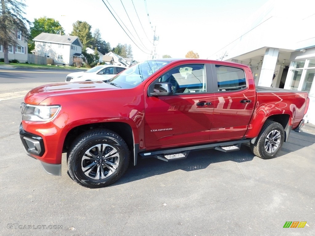2021 Colorado Z71 Crew Cab 4x4 - Cherry Red Tintcoat / Jet Black photo #1